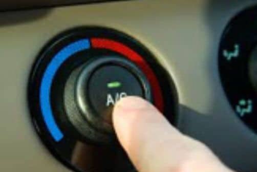 Air Conditioning button in a car in Darwin NT